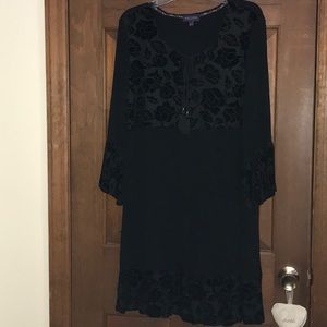 Black gauze and burnout bathing suit cover up or dress.  Never worn.